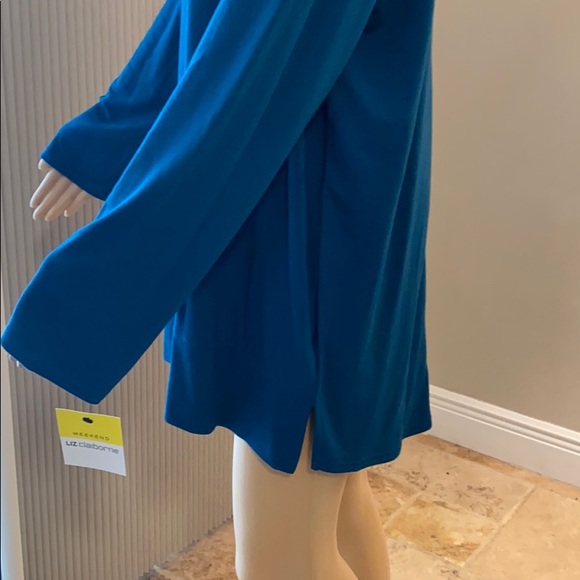 Liz Claiborne weekend Cowl neck Tahoe teal XLarge - Picture 4 of 8